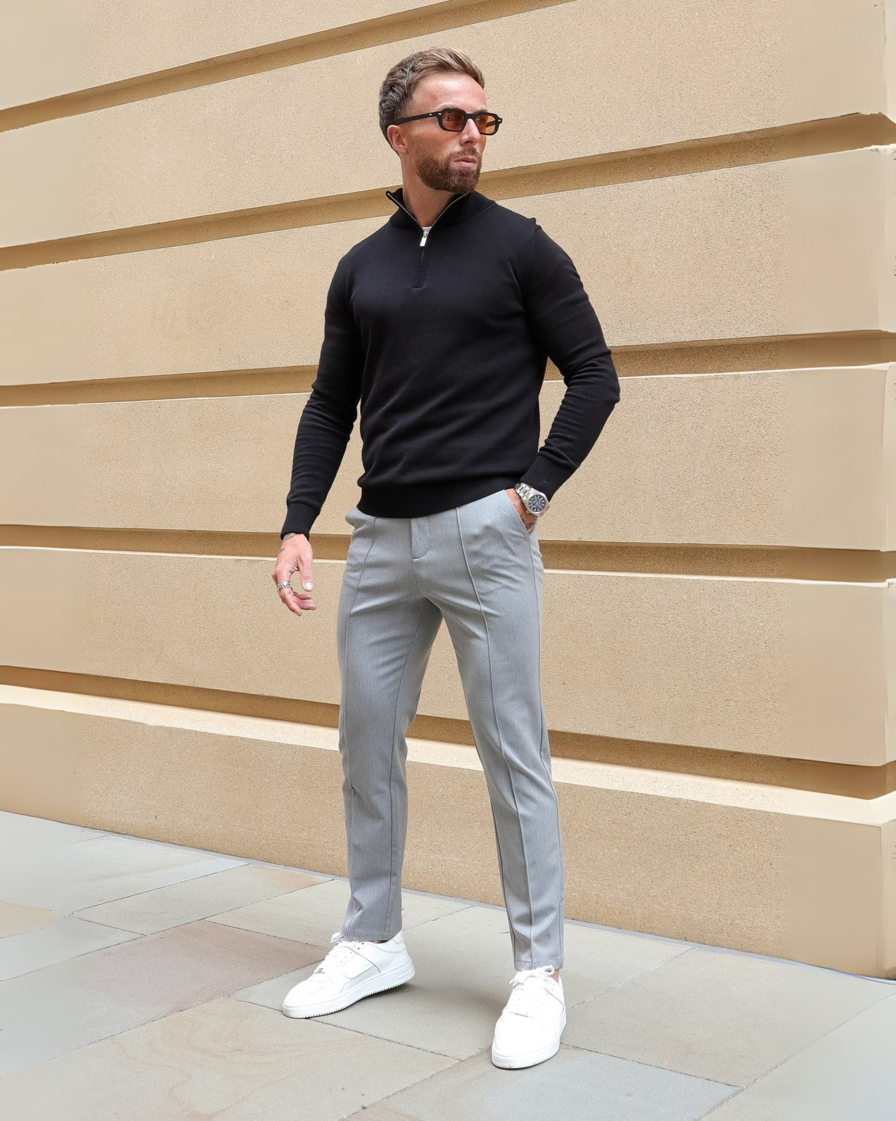 Pantalon de Costume Homme en Tailleur Capri [Tissu Premium]