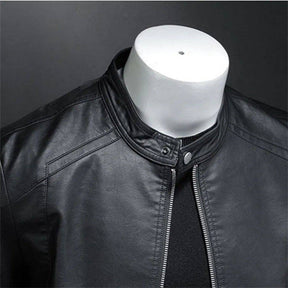 Veste en Cuir pour Homme Décontractée Motard